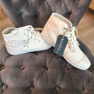 Unisex Bangs Map High-Top Sneakers - White